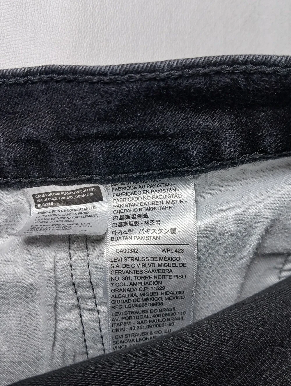 Levi's 506 Mens Comfort Straight Jeans 36X32 Black Denim High Stretch